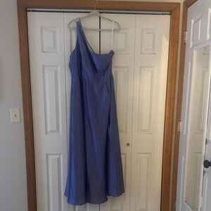 Jules & Cleo- One-shoulder A-line Periwinkle gown. Evening gown, prom dress.